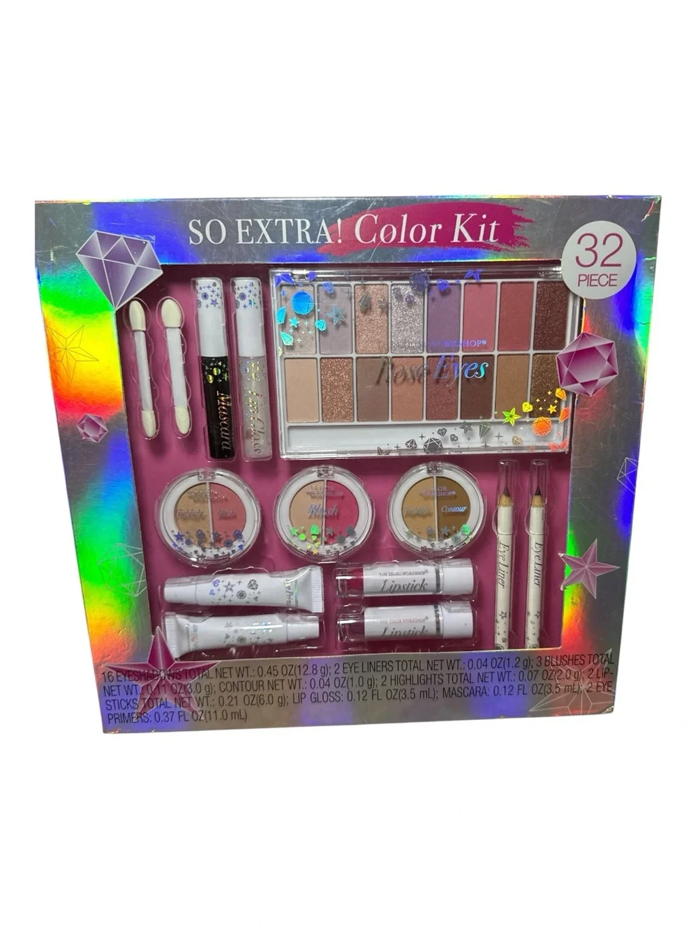 NEW! The Color Workshop So Extra 32 Piece Makeup Gift Set